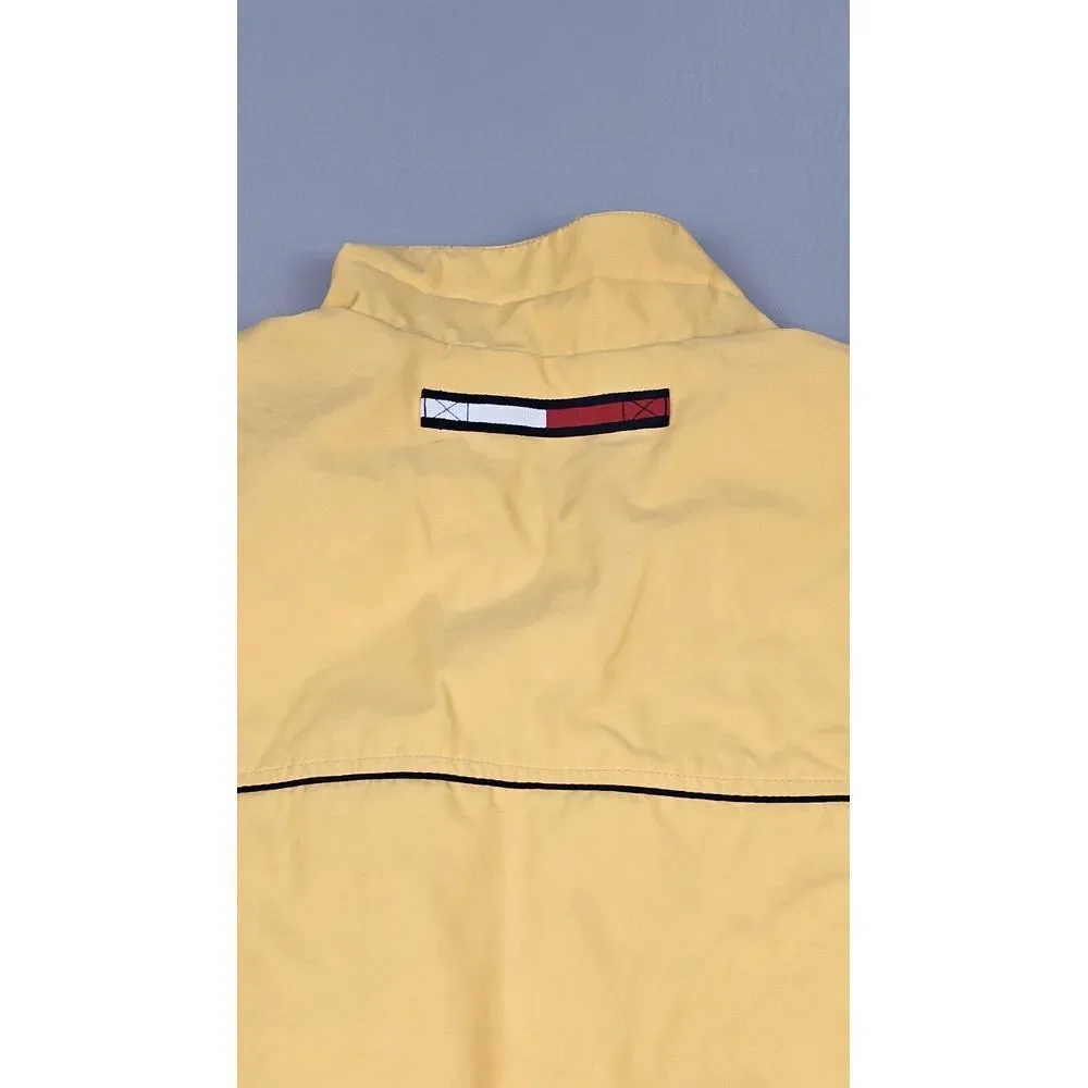 Tommy Hilfiger Jacket Mens XL. Vintage Athletic Yellow‎ Long Sleeve Full Zip.
